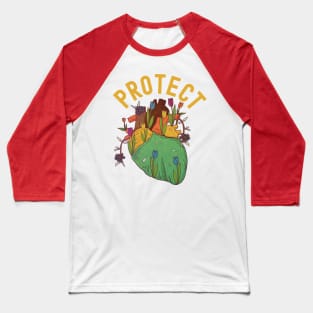 America Go Red Heart Month Awareness Heath Protect Baseball T-Shirt